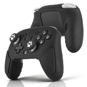L�fQECTED Switch 2 Pro�R���g���[���[ �p �V���R���J�o�[ �L�����X�e�B�b�N�L���b�v2�t��(�u���b�N)