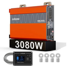 3080W純正弦波インバーターGFCI接地漏電遮断器内蔵12VDCから100V110VAC変換9000Wピーク出力5V2.1AUSBポート搭載有線リモコン付き車両船舶RV用オフグリッド太陽光発電対応