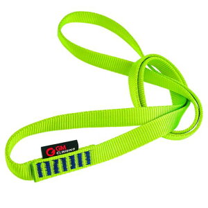 GM CLIMBING UIAA CE �F�� 22kN 16mm �i�C�����X�����O �o�R �N���C�~���O�p �X�����O �����i�[ �A�E�g�h�A �r���C ���X�L���[ �c���[�N���C�~���O ���� 60cm 3�{���� �O���[��