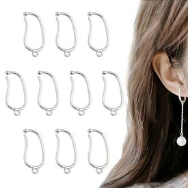 サムコスイヤーカフイヤーカフパーツ10個入りDIY手芸耳穴なしヤリングイヤーフックパーツアクセサリー部品(シルバー)