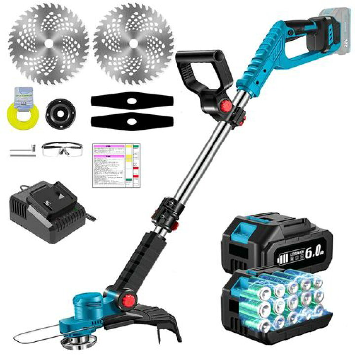 楽天市場】ICEHAIL充電式草刈り機18V互換6000mAhバッテリー2個急速充電 