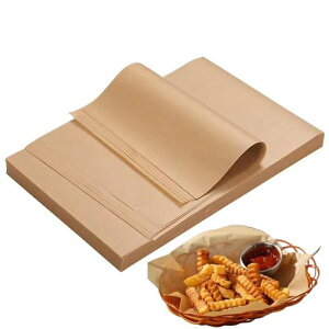 BOJIDOエアフライヤー用紙100枚セット33x23CMクッキングシート無漂白オーブンペーパー油こし紙フライパンシート防水防油防粘250°C耐熱キッチン用品揚げ物ケーキお菓子