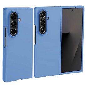 ForGalaxyZFold7ケースPC素材全面保護LucktreeGalaxyZFold7対応保護ケースPCマット質感耐衝撃擦り傷防止指紋·汚れ防止薄型超軽量手触り良い着脱簡単(ブルー)