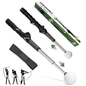 HARUMAKIゴルフスイング練習器具伸縮式素振り棒スイング矯正トレーナー矯正器具アームバンド付き飛距離アップグリップ補正右利き用初心者対応屋内・屋外兼用ゴルフ好きの方への贈り物