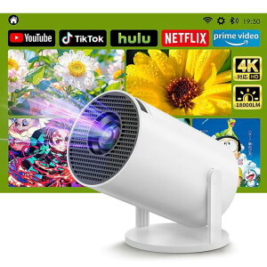 �v���W�F�N�^�[���^�y2025AndroidTV���ځE18000LM�E4K�Ή��E270°��]�z�É�1080P���P�x50%�Y�[���@�\�V�䓊�e5GWIFIBluetooth5.4projector�Z�������e�v���W�F�N�^�[���^