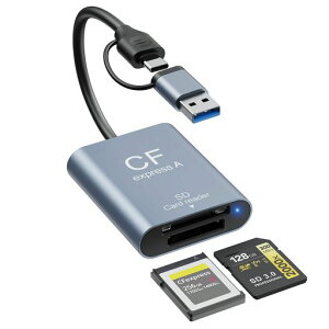 �y2026�V�zCFexpress Type A & SD �J�[�h���[�_ 2 in 1 �A���~������ USB3.2 10Gbps�A�f���A���X���b�g �����]�� CFexpress Type A cf�J�[�h���[�_�[ �A���~�j�E�� �^�C�v cf�J�[�h sd�J�[�h