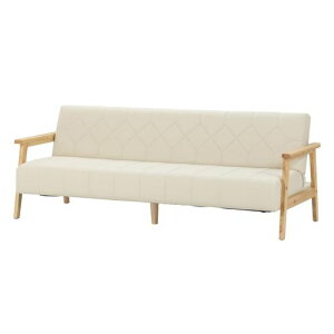 関家具(Sekikagu)ソファベッド合皮ベージュベルグ木肘ナチュラル幅190cm420307