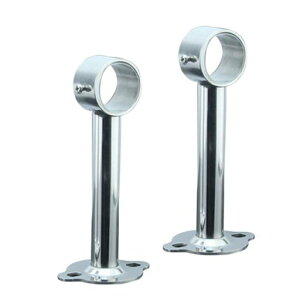 OUNONAパイプブラケットブラケットホルダー物干し竿受け天井吊り下げステンレス2本直径調整でき28mm以内対応ステンレス吊り金具カーテン取り付け金具丸棒固定金具パイプソケット