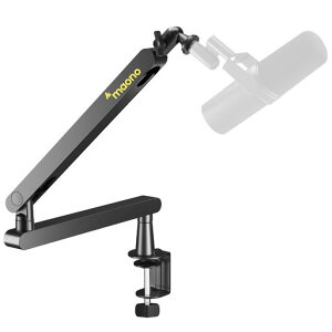 MAONO �}�C�N�A�[�� �}�C�N�X�^���h ���� ���ϋv �����p�x���� �ω׏d1.8kg �v���ȋ����� ���}�C�N�X�^���h �܂��� �B���Ǘ� �e�[�u���ی� �N�����v �ϊ��l�W�t�� PD200X/SM7B/MV7�Ȃǃ}�C�N�c