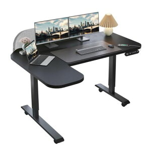 Radlove昇降デスクL字電動パソコンデスク幅150CM*奥行き100CMスタンディングデスクゲーミングデスクメモリー機能付き高さ調節可能71~117CM間仕切り付きマウスパッド付き(ブラック)