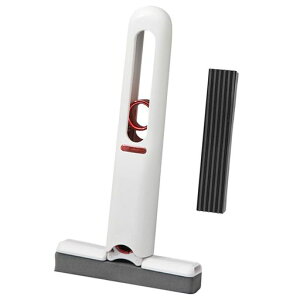 FamGift多機能ミニモップ強力吸水コンパクト軽量乾湿両用サスペンション収納家庭用デスクトップクリーナー(コットンチップ2個付き)