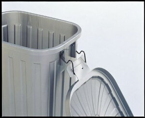 岩崎工業日本製屋外仕様ゴミ箱スーパーカン角型60グレーメタリックL-113C