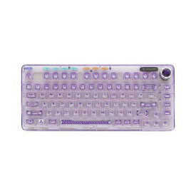 OUSEITECHXAulaF81ゲーミングキーボードメカニカル透明キーボード透明キーキャップ81キーワイヤレスホットスワップ対応RGBバックライトBT4.0、BT5.0/2.4G/USB-Cガスケット搭載