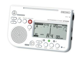 SEIKO セイコー メトロノームチューナー 大音量 譜面台取付可能 吹奏楽部に最適 ホワイト STH200WH