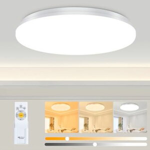LEDシーリングライト6畳30W3800LM天井照明器具おしゃれ蛍光灯調色/調光タイプ昼光色電球色リモコン付き調光タイプLEDライト常夜灯モードメモリ機能30分/60分スリープタイマー玄関寝室和室…