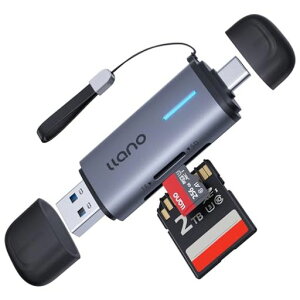 �u�u���X���C�g�A�ǂݎ���Ԃ���ڂł킩��vllano SD�J�[�h���[�_�[ type C/USB 3.0 �������]�� 2-in-1 �}�C�N��sd�J�[�h���[�_�[�ySDXC SDHC MMC RS-MMC Micro SDXC Micro SDHC