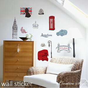EH[XebJ[ London Style EY k i z X wallsticker EH[fR EH[ V[ Ǐ ͂ diy ǎ V[   IV p pgC At@xbg E