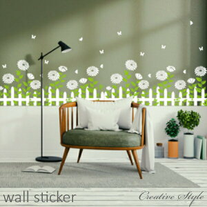 EH[XebJ[ ywhite flower fencez   A O[  Ǐ CeAV[ diy ǎ V[ k IV a EH[ XebJ[ Creative Style oX[ Cɓ\I 