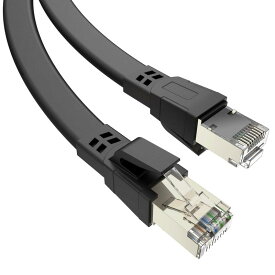 Ankuly CAT8 LANケーブル カテゴリー8 ウルトラフラットケーブル 40Gbps/2000MHz ランケーブル やわらか FTPシールド イーサネットケーブル サーバー 企業様向け 業務