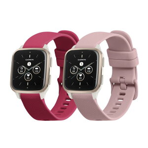 kwmobile 2x �����o���h Garmin Venu Sq 2 Music/Sq 2 / Vivoactive 6 / Vivoactive 5�Ή� �x���g - �V���R���o���h �\�t�g TPU �ϋv�� ���F/�O���[