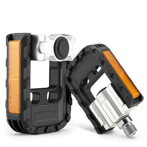 ROCKBROS �܂��݃y�_�� ���]�� �y�_�� �܂肽���݃y�_�� �A���~���� �V�[���h�x�A�����O 9/16 �y�� ����~�� �ϋv�� ���t���N�^�[�t �܂肽���ݎ��]�� �V�e�B�T�C�N�� mtb �}�E���e���o�C