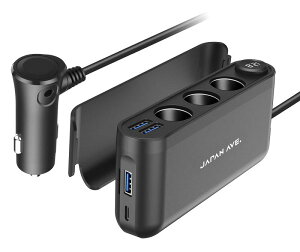 �V�K�[�\�P�b�g JAPAN AVE.(�W���p���A�x�j���[) �y 3�A PD Quick Charge 3.0 ���� �z �}���[�d ���� �J�[�`���[�W���[ �X�}�[�gIC USB-C ×4 12-24V �� JA304