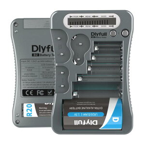 Dlyfull �d�r�`�F�b�J�[ ���d�r LCD�t����� �o�b�e���[�`�F�b�J�[ �c�� �`�F�b�J�[ �e�X�^�[ �P1 �P2 �P3 �P4 �P5 9V�ɑΉ� �o�b�e���[�e�X�^�[�A1.5V/3V�{�^���d�r CR123A CR2 CRV3 2CR5 CRP2 �~���`�d