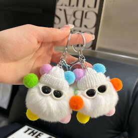 ぬいぐるみキーホルダー レディース メンズ キーリング マスコット 鞄飾り 萌えキャラ 怪獣 小煤球 ぬいぐるみ かわいい ふわふわ 柔らかい 癒し系 ギフト 鍵 紛失防止 バッグアクセサリー キャラクター雑貨 チャーム 小物 持ち運び 便利 プレゼント