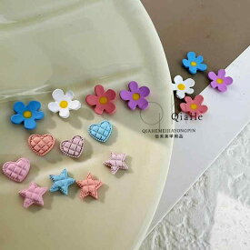 ネイルパーツ レディース かわいい 桃の花 星 ハート 金属質感 メタルパーツ ネイルデコレーション 3D立体 デコパーツ セルフネイル 貼るだけ ジュエリーネイル DIY アート用 アクセサリーパーツ アクセントパーツ 素材