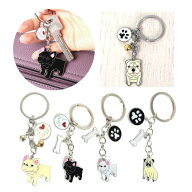 犬 パグ ブルドック フレンチブルドック キーホルダー キーリング 犬モチーフ チャーム アクセサー かわ…