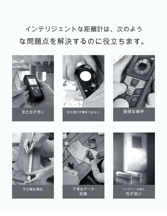 楽天市場】ﾚｰｻﾞｰ距離計 30M レーザー距離計 高精度 計測ツール 