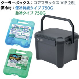 オレンジブック トラスコ中山 JEJアステージ　クーラーボックス　コアフラックス　VIP　26L＆保冷剤無料プレゼントキャンペーン【〜26年9月末まで】 CFV26GCPH750GKH750 1469