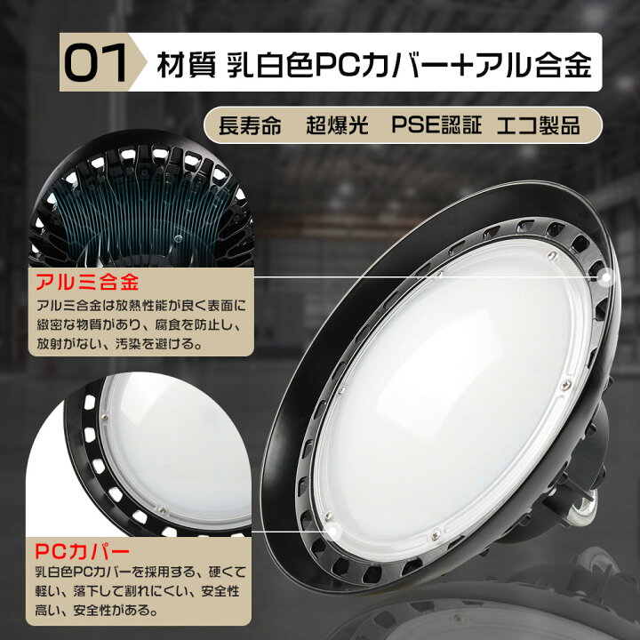 楽天市場】【1台-30台】一番明るい 高天井用照明 LEDハイベイライト 