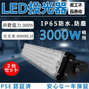 2��Z�b�g LED������ 300W ���P�x������ 60000LM LED��Ɠ� 3000W���� LED������ ���O�p ���邢 5m�R�[�h IP65 �Ŕ� �Ǌ|���Ɩ� ����Ɩ� �̈�� �q�ɏƖ� ��N�ۏ� ������ �L�p120° IP65�h�� �������� 