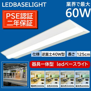 LEDx[XCg ledu 40w` ̌^u  LEDx[XCg 40w`2 125cm 9600LM ^ y ȃGl ledx[XƖ VƖ  ݂グ^Cv Lb`x[XCg 40w2