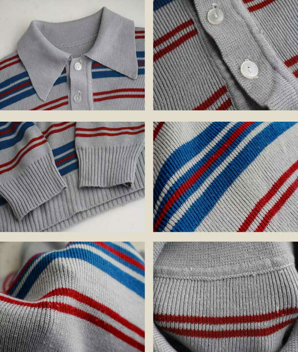 楽天市場】長袖 ニット ポロシャツ 1970年代 vintage（【M】相当 