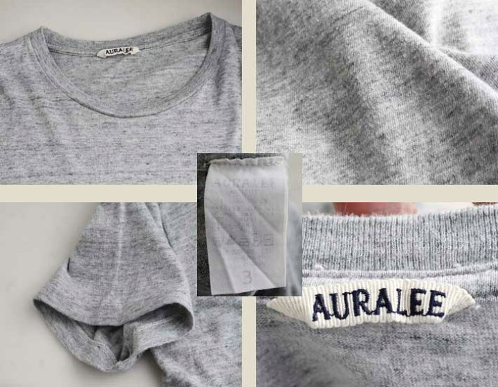 楽天市場】オーラリー AURALEE SEAMLESS クルーネックTシャツ【3 