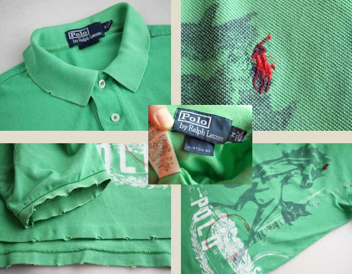 楽天市場】ラルフローレン ポロシャツ Ralph Lauren ダメージ加工【M 