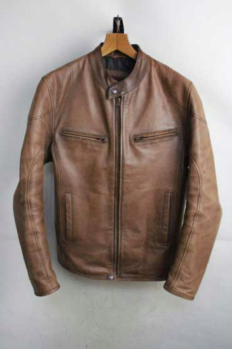楽天市場】シングルライダース【中古】【メンズ】ザラ ZARA 本革 