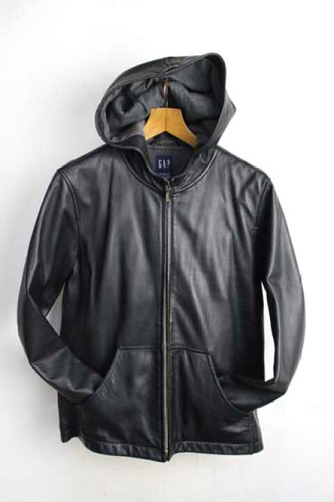 楽天市場】GAP レザージャケット 良デザイン ギャップ レザー パーカー 