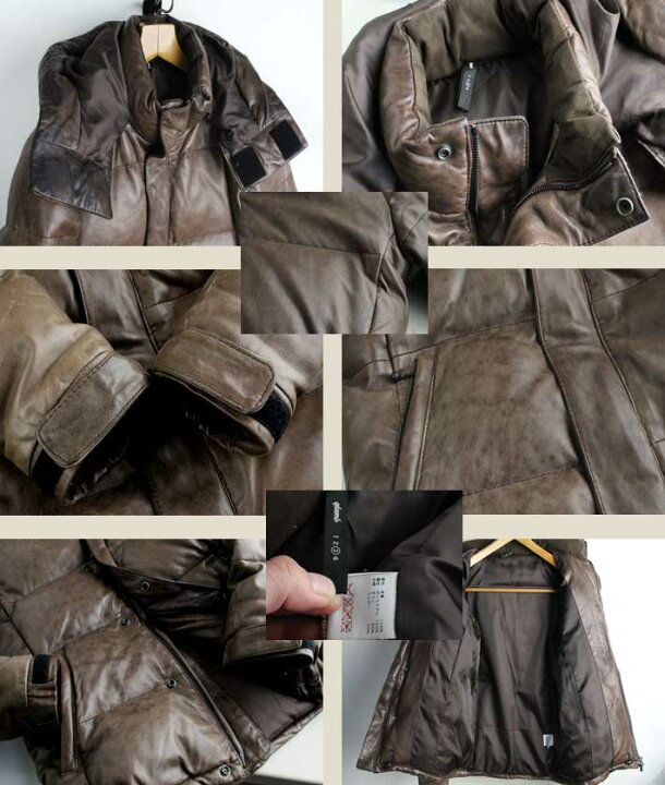 楽天市場】レザーダウンジャケット 中古 高級 glamb グラム シープ（羊  