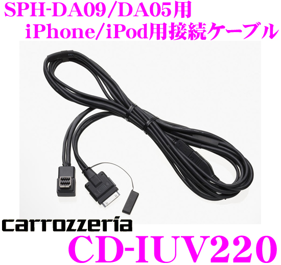 カロッツェリア CD-IUV220 新色追加 アプリユニット用iPhone iPod用接続ケーブル ファクトリーアウトレット