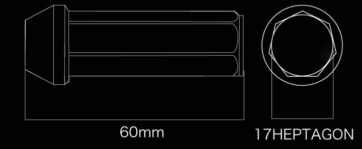 ケースペック ホイールナット DIGICAM 袋タイプ P1.5 7角 60mm スーパーロング ブラック 8本 デジキャン クロモリ ・レーシングナット CN7F6015BK-DC 2個セット M12-P1.5 クレールオンラインショップ DIGICAM(デジキャン) クロモリナット 7角袋 P1.5 4P 50mm ブラック CN7F5015BK-DC
