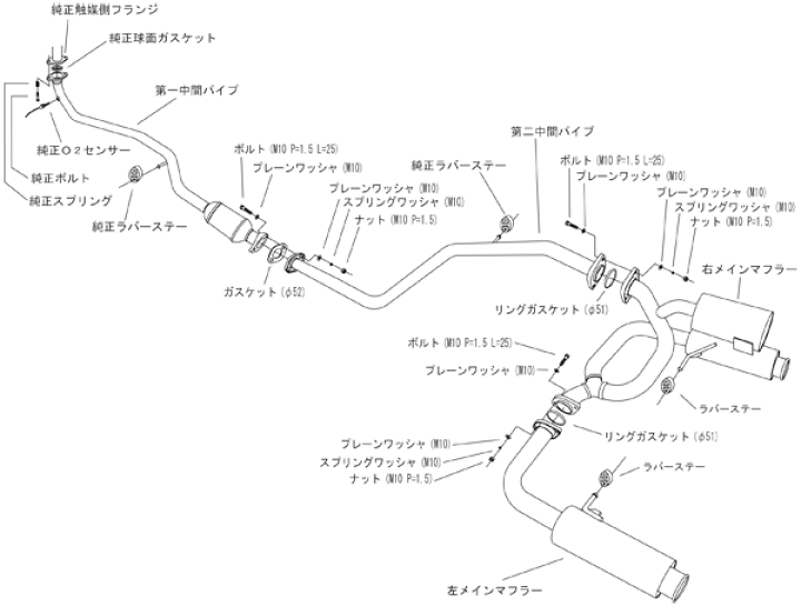 楽天市場】HKS サイレントハイパワー エキゾースト マフラー