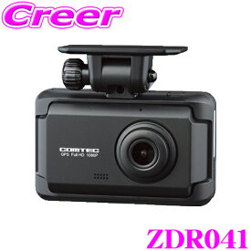 コムテック 1カメラ ドライブレコーダー ZDR041 フロントカメラ 3インチ 液晶 LCD GPS HDR 搭載 コンパクトモデル 3年保証 SDカード 32GB 付属 12V フルHD 大画面 ドライブ ドラレコ 高画質 高性能 画素