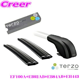 TERZO ホンダ GR系 フィット フィットCROSSTAR用 エアロルーフキャリア取付4点set 1台分 フット EF100A + バー(ブラック) EB92AB + バー(ブラック) EB84AB + ホルダー EH443 テルッツオ