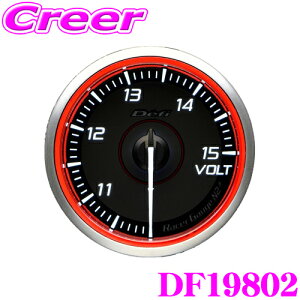 【先着&時間別 最大700円OFFクーポン!23・24日限定】Defi Racer Gauge N2 Plus DF19802 Φ60 電圧計 10〜15V レッド ホワイト レーサーゲージ N2 プラス 日本精機 デフィ 単独動作