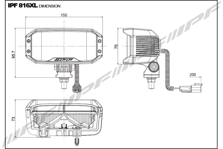 楽天市場】IPF バックランプ 816XL 1個入 ステー取付タイプ 816 