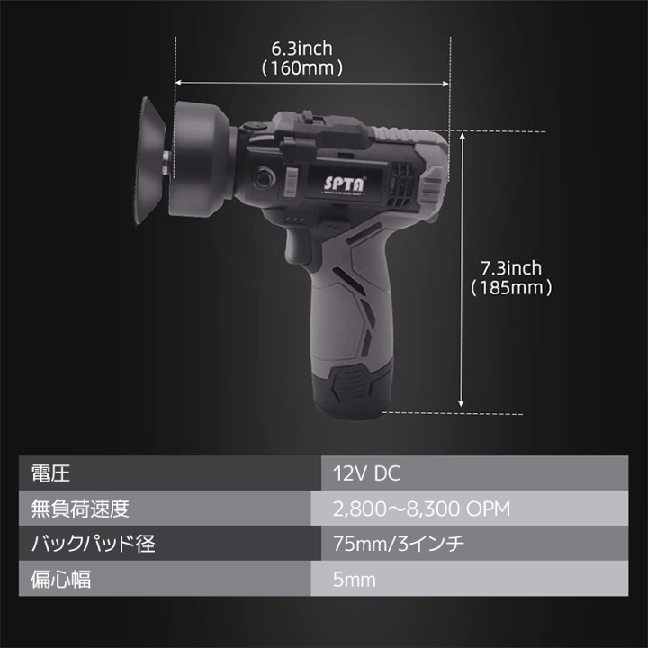 楽天市場】【正規代理店】 SPTA シングルポリッシャーセット 1インチ 2