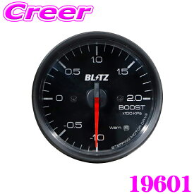 【新発売記念 10%OFF！24800円→ 22230円】BLITZ レーシングメーター SDX 19601 ステッピングモーター ドライブ搭載 φ60サイズ ブーストメーター -1.0～2.0 単位×100kpa(電気式) ターボチャージャー付きエンジン向けのインテークマニホールド圧計 ブースト計